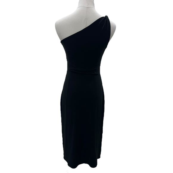 Y2K BCBG Paris One Shoulder Cocktail Dress In Black - Picture 8 of 8